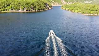 Flight Over English Harbour East, Newfoundland, Canada