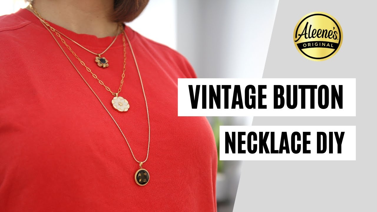 Easy Vintage Button Necklace with Jewelry Glue 