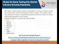 Global at home testing kits market