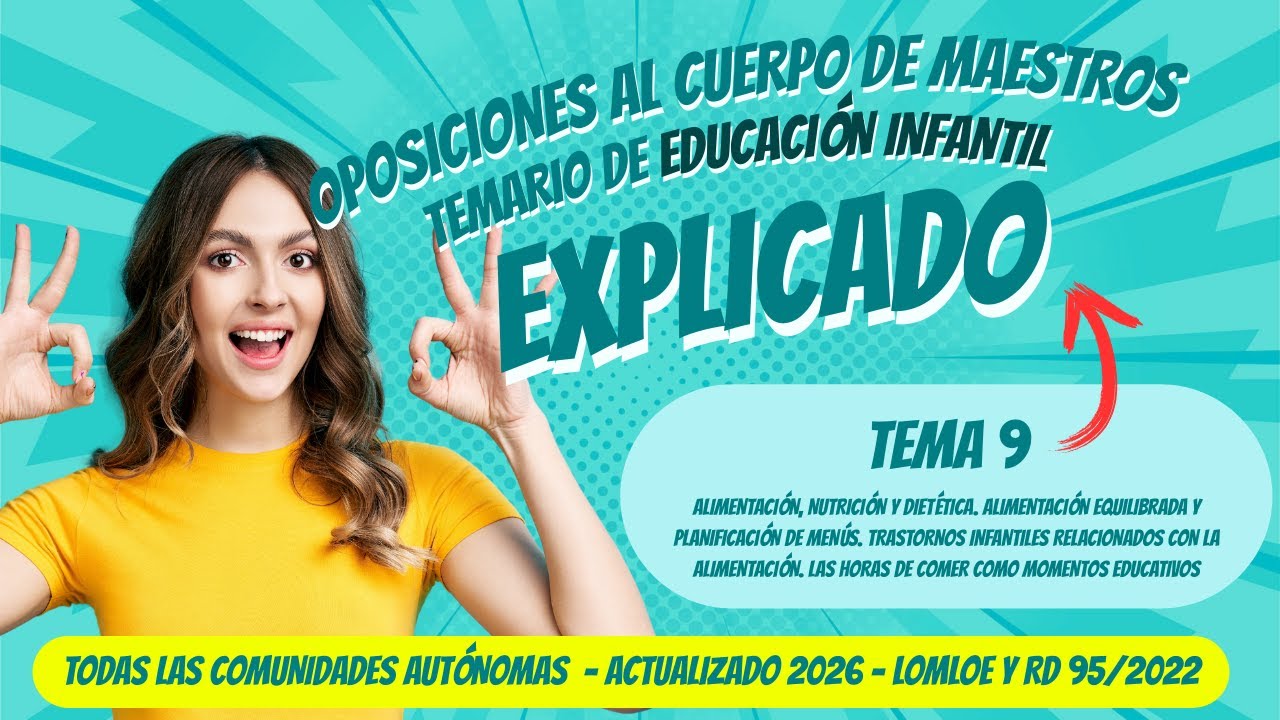 TEMA 9 OPOSICIONES EDUCACIÓN INFANTIL (LOMLOE, RD 95/2022) Alimentación, nutrición y dietética.