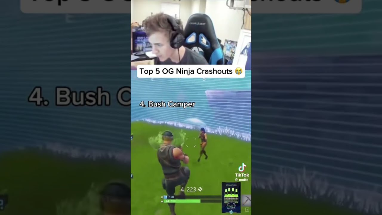 Top 5 OG Ninja Crashouts Fortnite Fortniteclips Funny Shorts