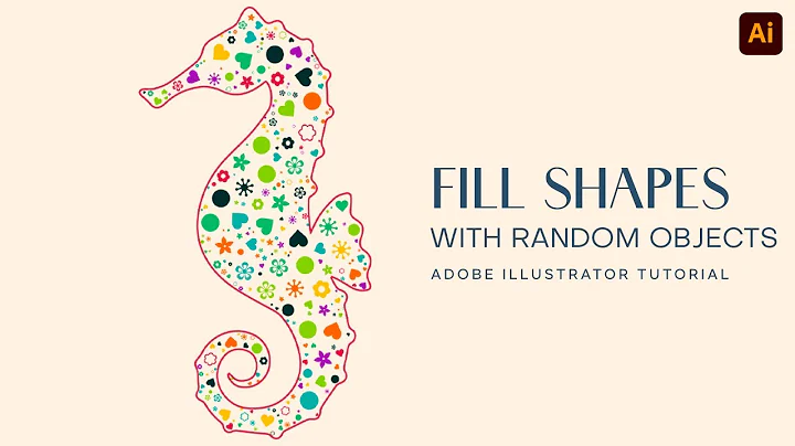 how to fill shapes with random objects  | adobe illustrator tutorial