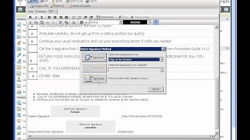 Allscripts, Filling a Form and Collecting a Patient Signature