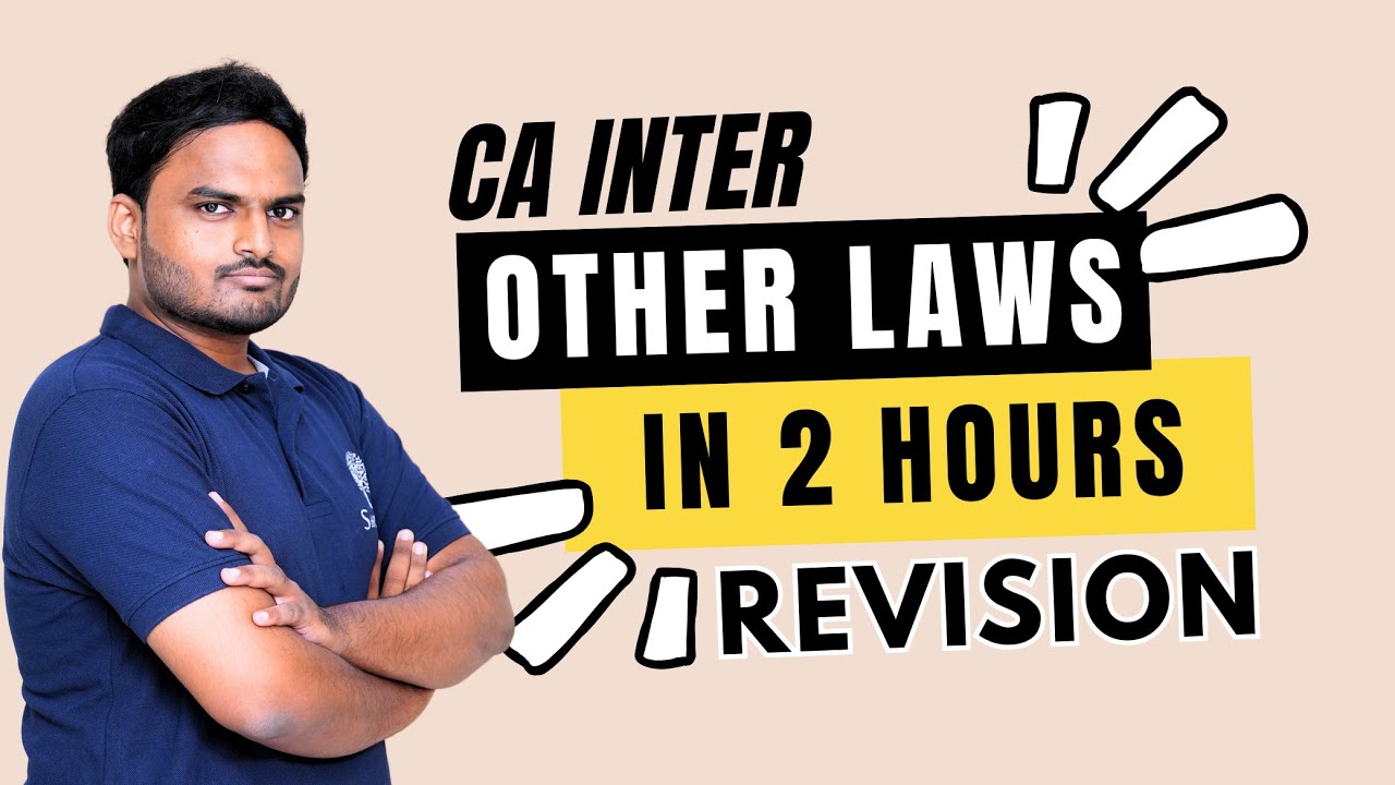 P2B Other Laws | LAW REVISION | CA INTER | Jan 2025 EXAMS - YouTube