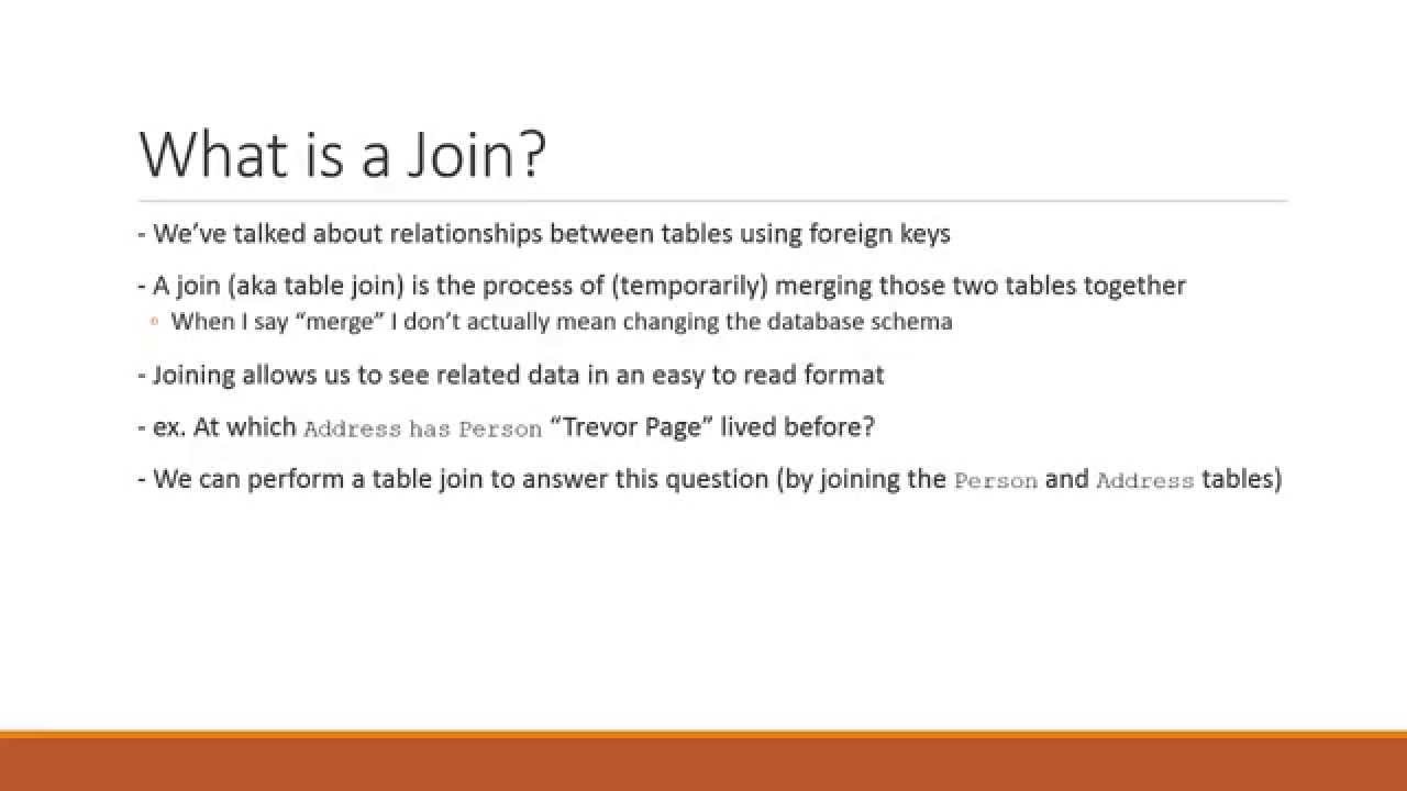 Beginner SQL - 18 - Database Joins - Part 1 - YouTube