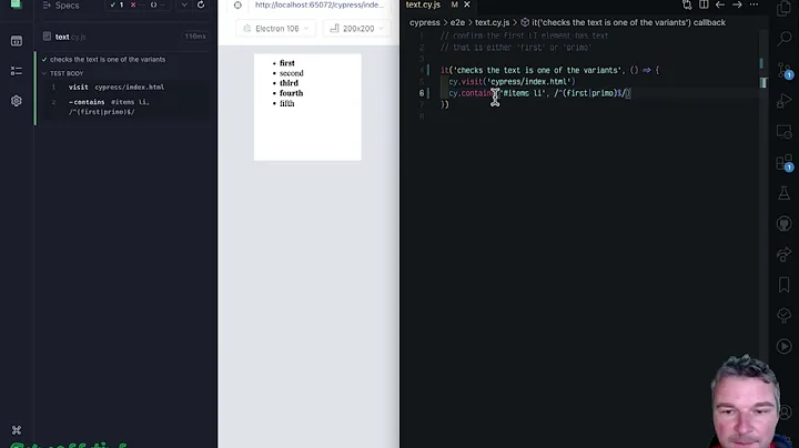 Check If Element Text Is One Of The Possible Strings