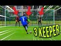 FUßBALL CHALLENGE VS 3 TORHÜTER! *ABONNENTEN BATTLE*