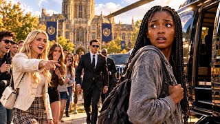 They Bullied The Poor Girl Then A Billionaire Helicopter landed At School #billionairestory 