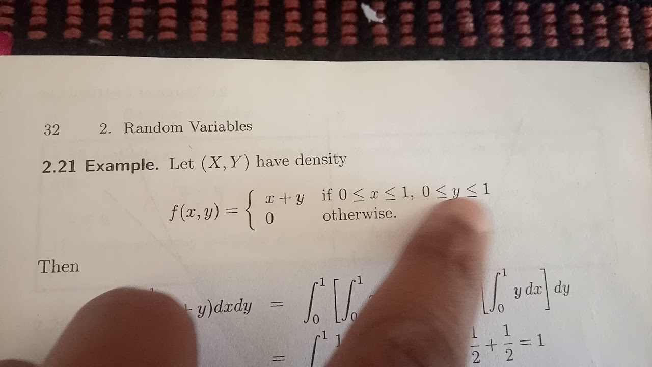 Bivariate continuous probability distribution - YouTube