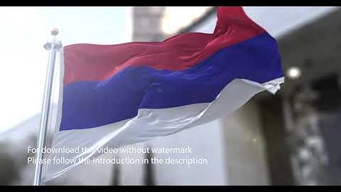 Republic of Srpska flag with 3d effect blowing in the wind 3D Flag V2 long