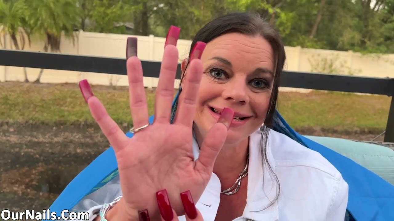 Alisha Showing Her New Red Manicure (2023)