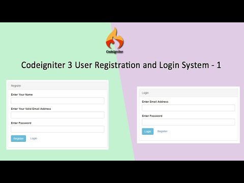 Codeigniter 3 User Registration and Login System - 1