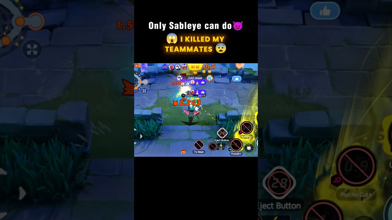 I KILLED MY OWN TEAM 😱 sableye Confuse Ray CHAOS | Pokémon Unite #shorts #absol #sableye