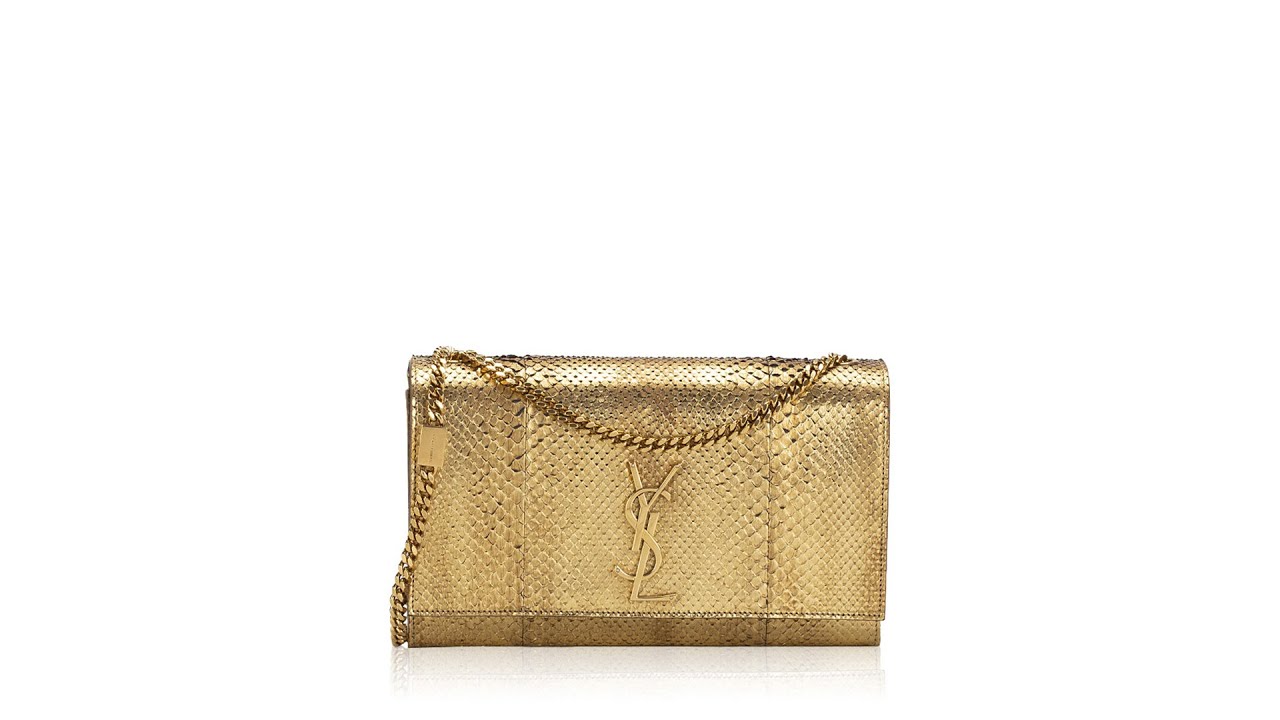 Saint Laurent Python Embossed Calfskin Kate Medium Shoulder Bag