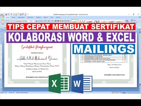 Cara Super Cepat Membuat Sertifikat Di Microsoft Word Trik Rahasia Youtube