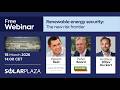 Solarplaza Webinar | Renewable energy security: The next risk frontier