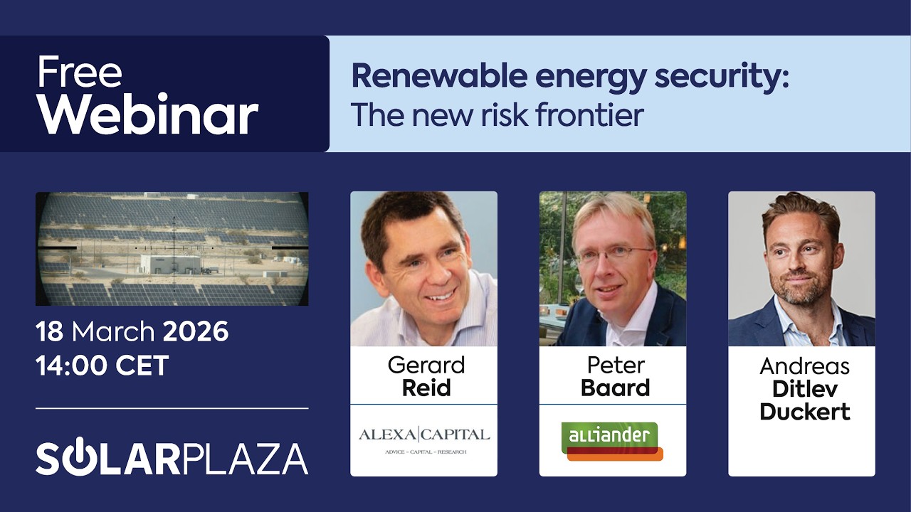Solarplaza Webinar | Renewable energy security: The next risk frontier