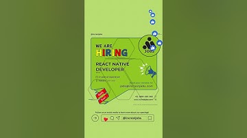 We are hiring a React Native Developer.