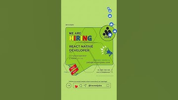 We are hiring a React Native Developer.