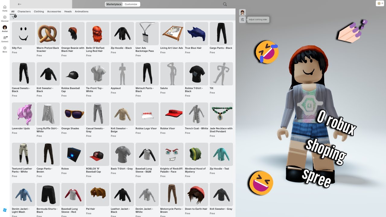 0 Robux Shopping Spree 💅🏻💅🏻😆🤣 ️ - YouTube