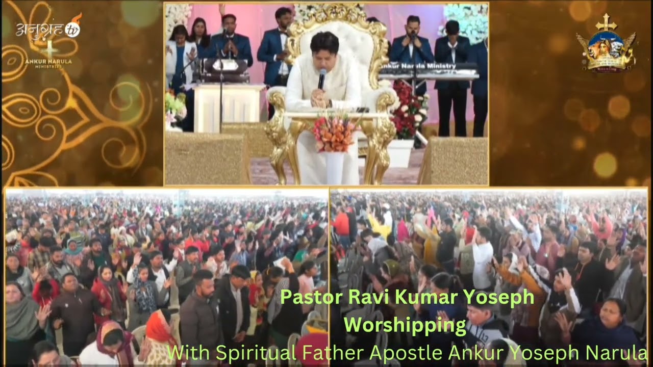 Pastor Ravi Kumar Yoseph Worshipping with Spiritual Father Apostle Ankur Yoseph Narula ji