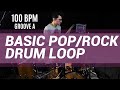 Basic pop  rock drum loop 100 bpm  the hybrid drummer