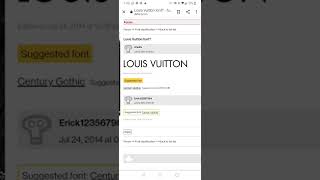 LOUIS VUITTON FONT IS CENTURY GOTHIC FONT??????