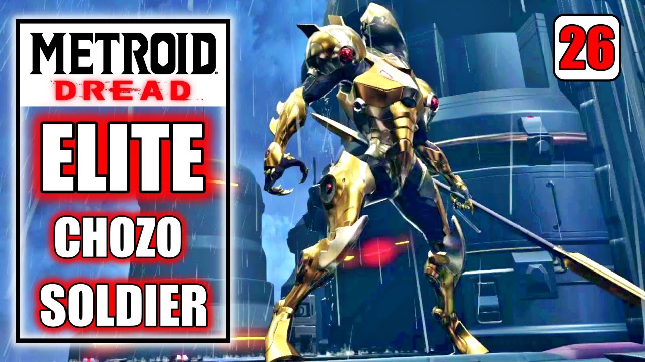 Metroid Dread - Defeat the Elite Chozo Soldier in Hanubia - Gameplay Walkthrough Part 26