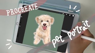 Procreate | Pet Portrait Illustration (draw with me!)