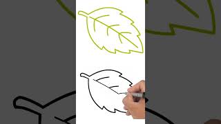 Easy Leaves template drawing ideas #shorts #drawing #art #clipart #drawingskill