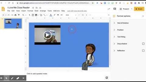 Creating a close reader with videos in google slides