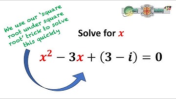 Finding the Square Root of a Complex Number to Solve a Quadratic Equation with Complex Coefficients