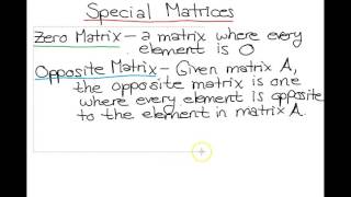 Special Matrices