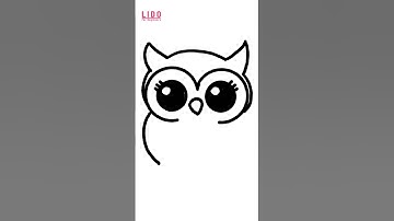 How to draw OWL Easy Cute  Drawing Tutorial for Kids & Beginners  Step by Step Short #lidoartworks