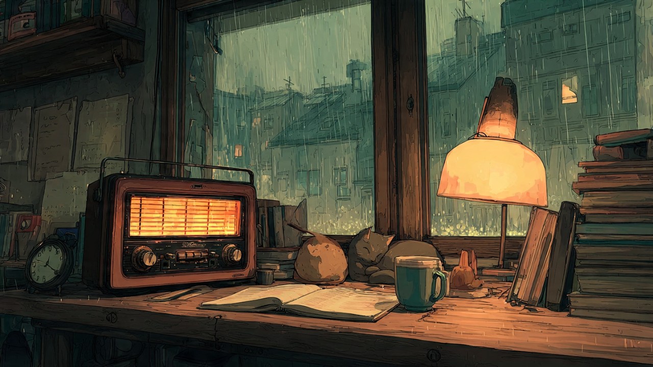 📻 midnight broadcast ~ lofi hip hop radio [90s nostalgia / solitude / study]