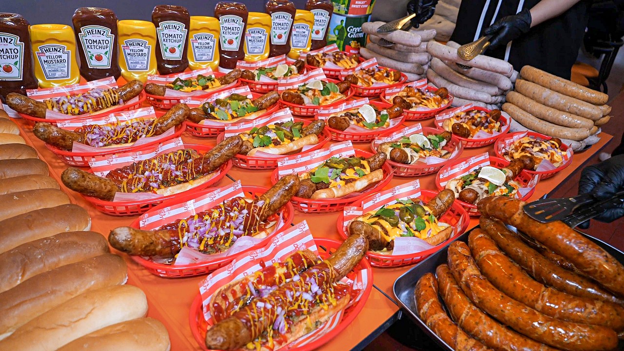 Настоящий американский вкус! Оригинальные американские хот-доги на гриле / корейская уличная еда.