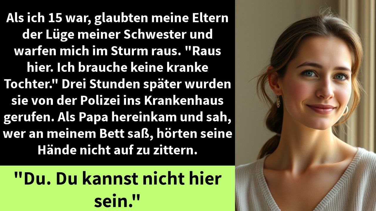 Als ich 15 war, glaubten meine Eltern der Lüge meiner Schwester und warfen mich im Sturm raus.