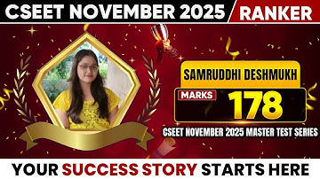 CSEET Result NOV 2025 | Topper Samruddhi Deshmukh (178/200)🤩