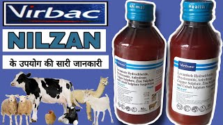 Nilzan syrup uses in hindi  oxyclozanide and levamisole hcl suspension 100,150ml Veterinary Medicine