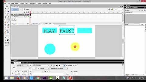Tutorial Pemakaian button  pada animasi sederhana menggunakan Macromedia flash