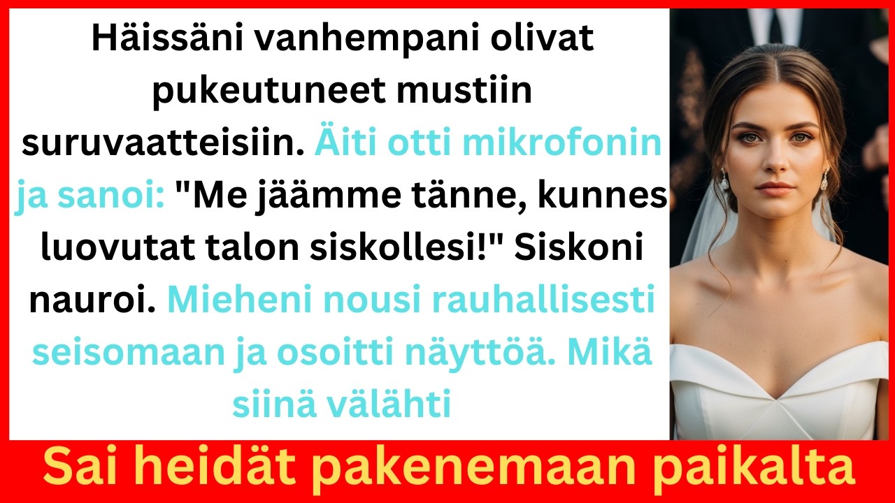 Vanhempani pukeutuivat mustaan ​​häihini – mieheni soittama musiikki sai heidät pakenemaan