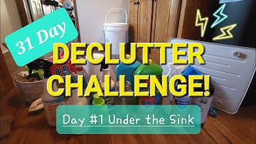 Quick 31-Day DECLUTTER Challenge | Day #1 Under the Sink! 🧽