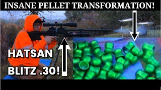 ( HATSAN BLITZ .30 50 YARD TEST ) Trash into TREASURE VORTEX STRIKE 48 Grain AIRGUN PELLET Review!