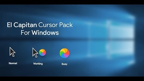 MAC OS X Cursor Mod for Windows 10