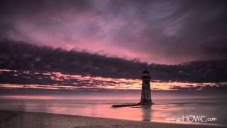 Sunset and tide at Talacre beach, North Wales