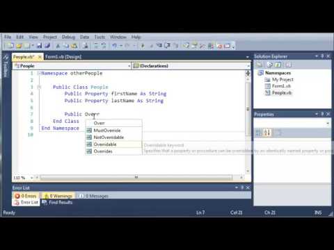 Visual Basic Tutorial   102   Introduction To Namespaces ‏
