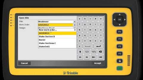 Trimble SCS900 Site Design and Work Order Setup