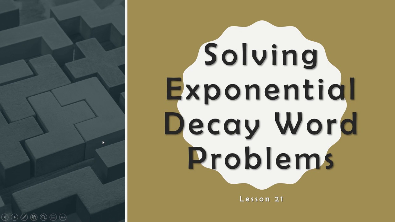 exponential decay problem solving