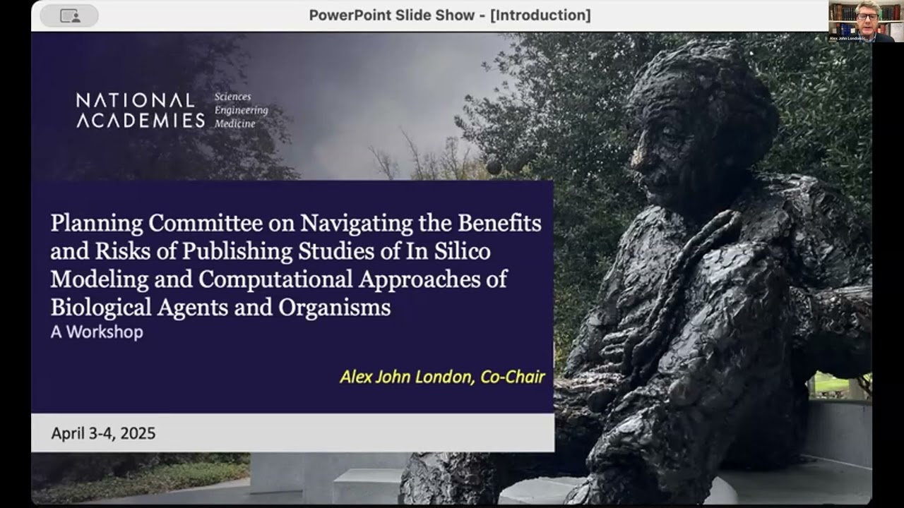 Benefits and Risks of Publishing Studies of In Silico Modeling Workshop – Day 1