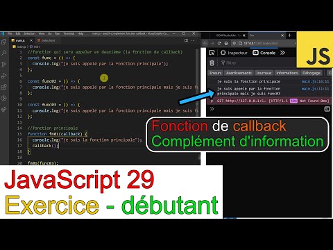 JavaScript29-fonction de callback (fonction de rappel) complément information vidéo JavaScript05